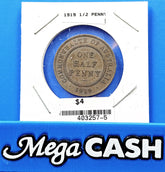 Australia 1919 One Half 1 1/2 Penny